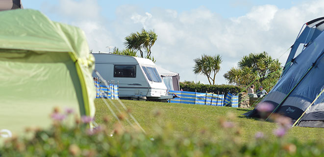 Camping auf dem Grün