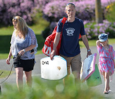 Walking to the beach