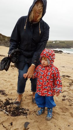 Picture of a young volunteer at the Mother Iveys Bay Beachwatch