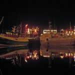 Image of Padstow Chrsitmas Festival lights.