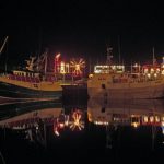 Image of Padstow Chrsitmas Festival lights.