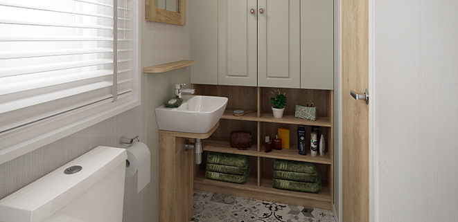 Platinum internal ensuite bathroom closeup