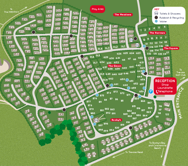 Mother Ivey's Bay Holiday Park Map